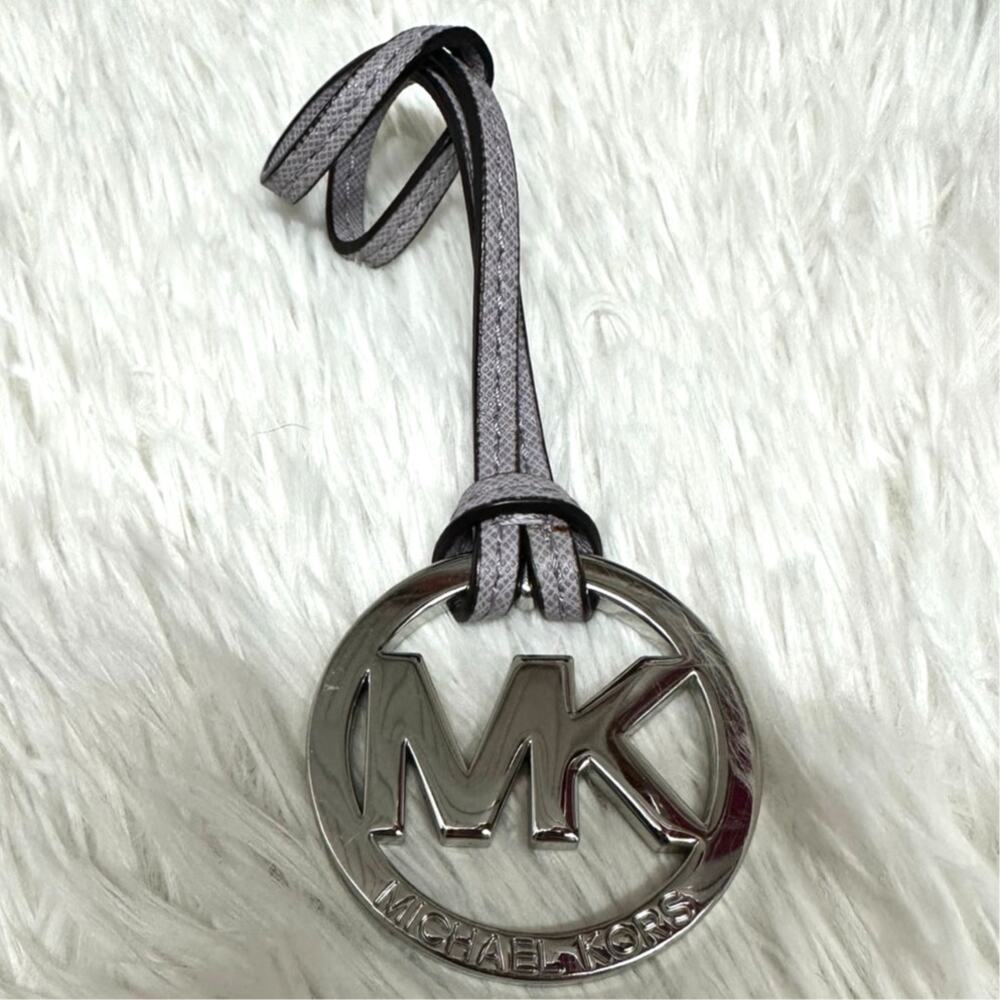 Michael Kors Silver Gray Logo Bag Charm